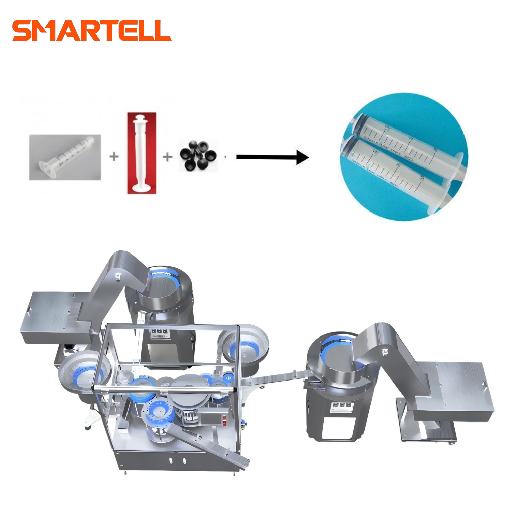 Высокоэффективная линия сборки шприцев: цилиндр, плунжер, интеграция прокладки