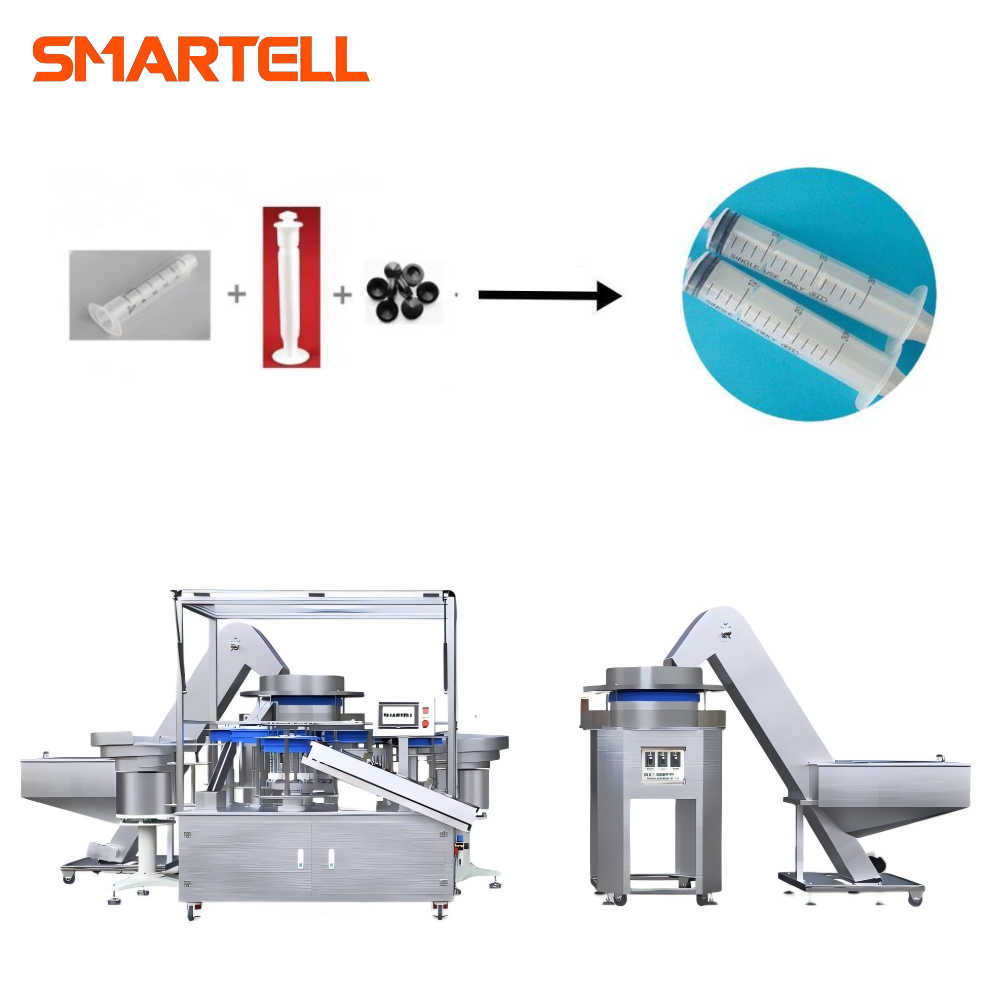 Высокоэффективная линия сборки шприцев: цилиндр, плунжер, интеграция прокладки