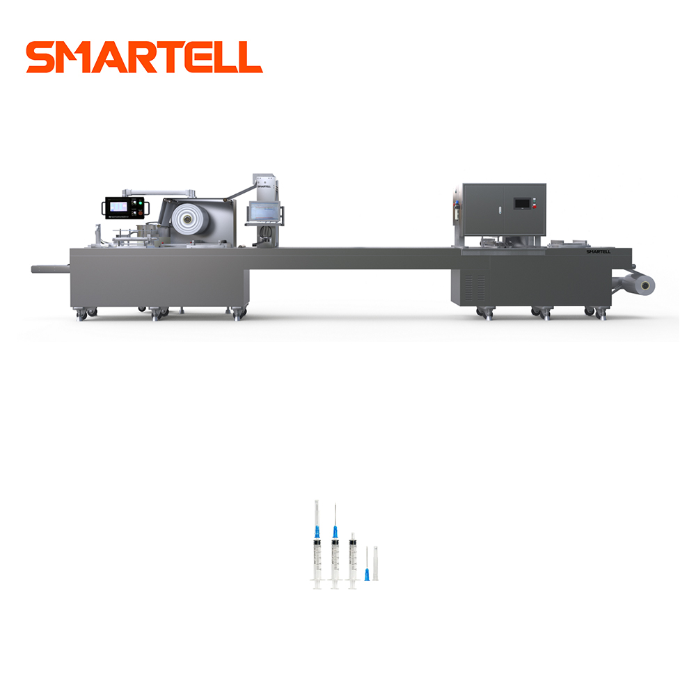 Шприц емкостью 1–60 мл для каждого размера требует одной упаковочной формы. Индивидуальная машина для мягкой блистерной упаковки.