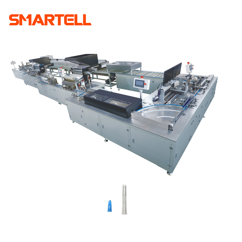 Медицинская промышленность использует машину для изготовления и сборки игл для подкожных шприцев