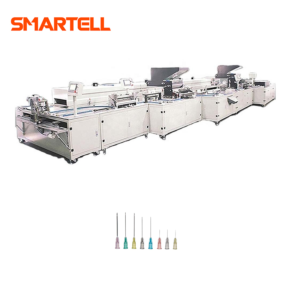 Сборка компонентов иглы для подкожных инъекций SMT-3104, управляемая машиной для сборки игл с сенсорным экраном